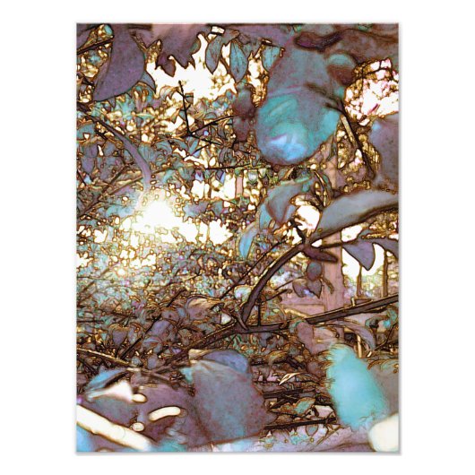 Licht doorbreekt foto afdruk (Voorkant)