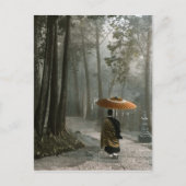 Licht doorbreekt naarmate monk de tempelstappen da briefkaart (Voorkant)