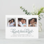 Licht | Drie foto Feestdagenkaart (Staand voorkant)