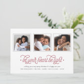 Licht | Drie Fotovakantie-Kaart Feestdagenkaart (Staand voorkant)