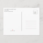 Licht Dusty Blue Burgundy Floral Vertraging Datum Aankondigingskaart (Achterkant)