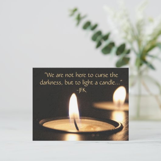 Licht een Inspirerend kaars Briefkaart (Staand voorkant)