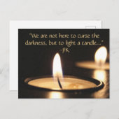 Licht een Inspirerend kaars Briefkaart (Voorkant / Achterkant)