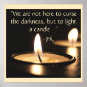Licht een kaarle JFK Quote Poster (Voorkant)