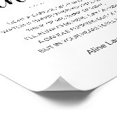 Licht een kaars Elegant begrafenisgedicht met naam Poster (Hoek)