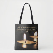  Licht een Kaars JFK Citaat Canvas tas (Voorkant)
