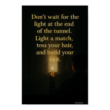 Licht een Match-Empowering Tunnel Quote Wall Art