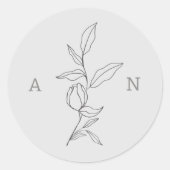 Licht Elegante Bruiloft Envelop Stickers (Voorkant)