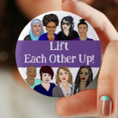 Licht elkaar omhoog | Vrouwendaagse spelden Ronde Button 5,7 Cm