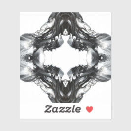 Licht en Donker Abstract Zwart Witte Vloeibare Kun Sticker