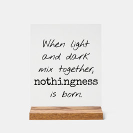 Licht en donker acryl teken acryl bord