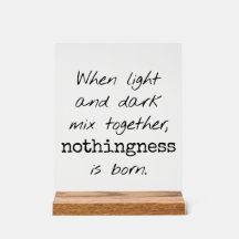 Licht en donker acryl teken