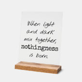 Licht en donker acryl teken bord (Hoek)