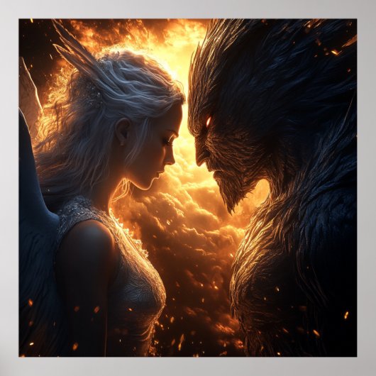 Licht en donker - Dramatische fantasie Poster (Voorkant)