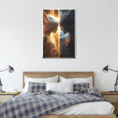 Licht en donker - Dramatische Fantasy Canvas (Insitu (Slaapkamer))