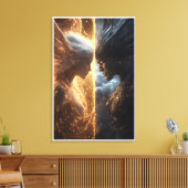 Licht en donker - Dramatische Fantasy Canvas Afdruk (Insitu (Woonkamer))