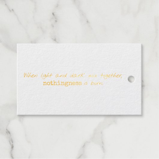 Licht en donker Folie cadeau Label (Voorkant (horizontaal))