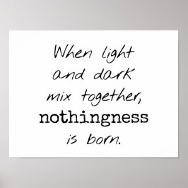Licht en donker Poster