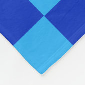 Licht en donkerblauw checker ontwerp fleece deken (Hoek)