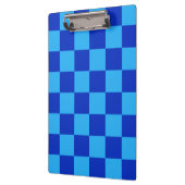 Licht en donkerblauw checker ontwerp klembord (Links)
