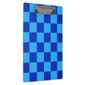 Licht en donkerblauw checker ontwerp klembord (Rechts)