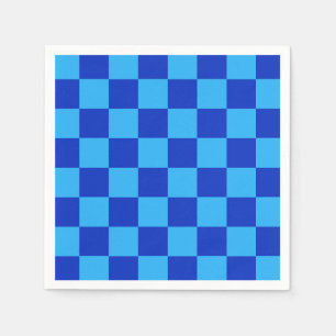 Licht en donkerblauw checker ontwerp servet