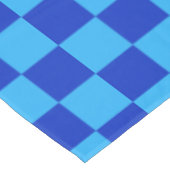Licht en donkerblauw checker ontwerp tafelkleed (Gekanteld)
