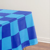 Licht en donkerblauw checker ontwerp tafelkleed (Voorbeeld)
