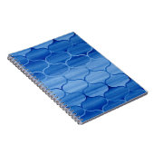 Licht en donkerblauw gekleurd Ogee-ontwerp Notitieboek (Rechterzijde)