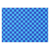 Licht en donkerblauw geruit ontwerp tafelkleed (Voorkant (Horizontaal))