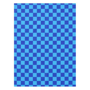 Licht en donkerblauw geruit ontwerp tafelkleed