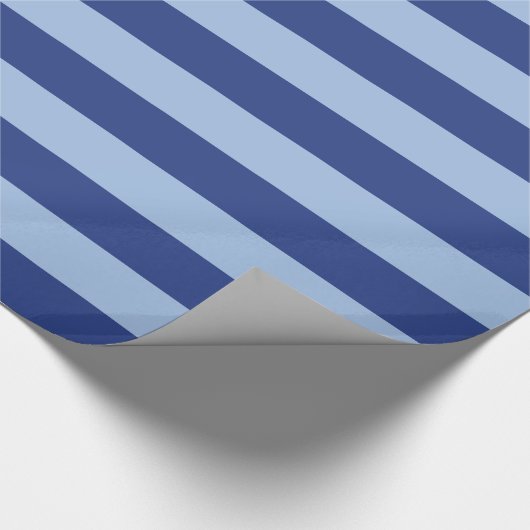 Licht en donkerblauw, gestreept papier (Hoek)