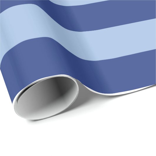 Licht en donkerblauw, gestreept papier (Rol Hoek)