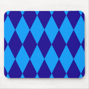 Licht en donkerblauw Harlekijn Diamanten Dammenbor Muismat