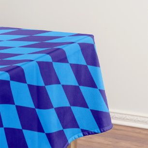 Licht en donkerblauw Harlekijnruitjes dambordpatro Tafelkleed