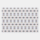 Licht en donkerblauw inpakpapier vel (Voorkant 2)