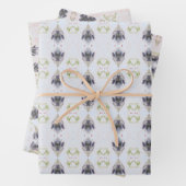 Licht en donkerblauw inpakpapier vel (In situ)