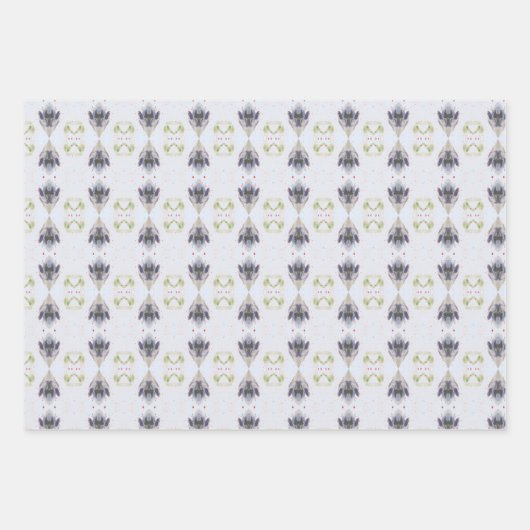 Licht en donkerblauw inpakpapier vel (Voorkant)