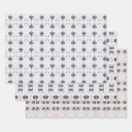 Licht en donkerblauw inpakpapier vel