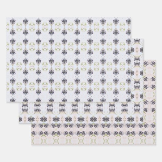 Licht en donkerblauw inpakpapier vel (Set)