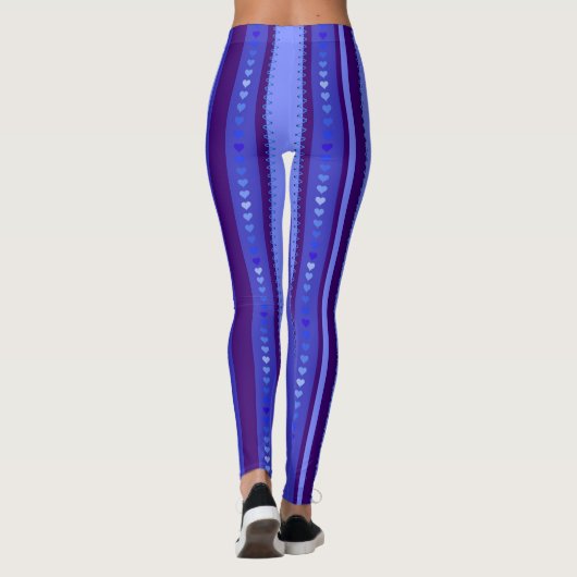 Licht en donkerblauw leggings (Achterkant)