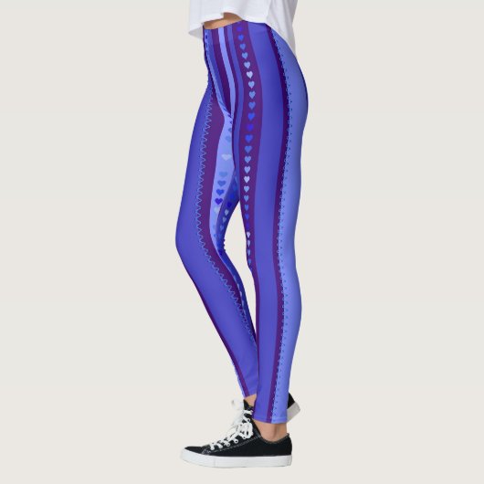 Licht en donkerblauw leggings (Links)