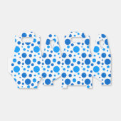 Licht en Donkerblauw Polka Dots Gift Box Bedankdoosjes (Uitgevouwen)