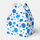 Licht en Donkerblauw Polka Dots Gift Box Bedankdoosjes (Voorkant Zijde)