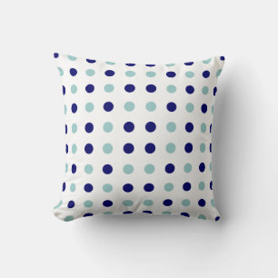 Licht en donkerblauw Stip Sierkussen
