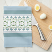 Licht en donkerblauw theedoek (Quarter Fold)