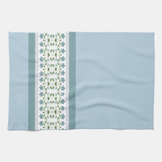 Licht en donkerblauw theedoek (Horizontaal)