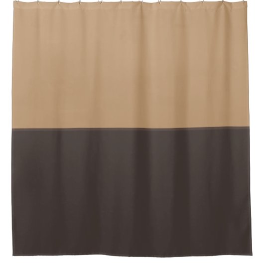 Licht en donkerbruin douchegordijn (Voorkant)