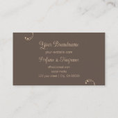 Licht en donkerbruin  met foto van portret visitekaartje (Achterkant)