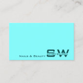 Licht en donkerder Blauwgroen Moderne met eenvoudi Visitekaartje (Voorkant)